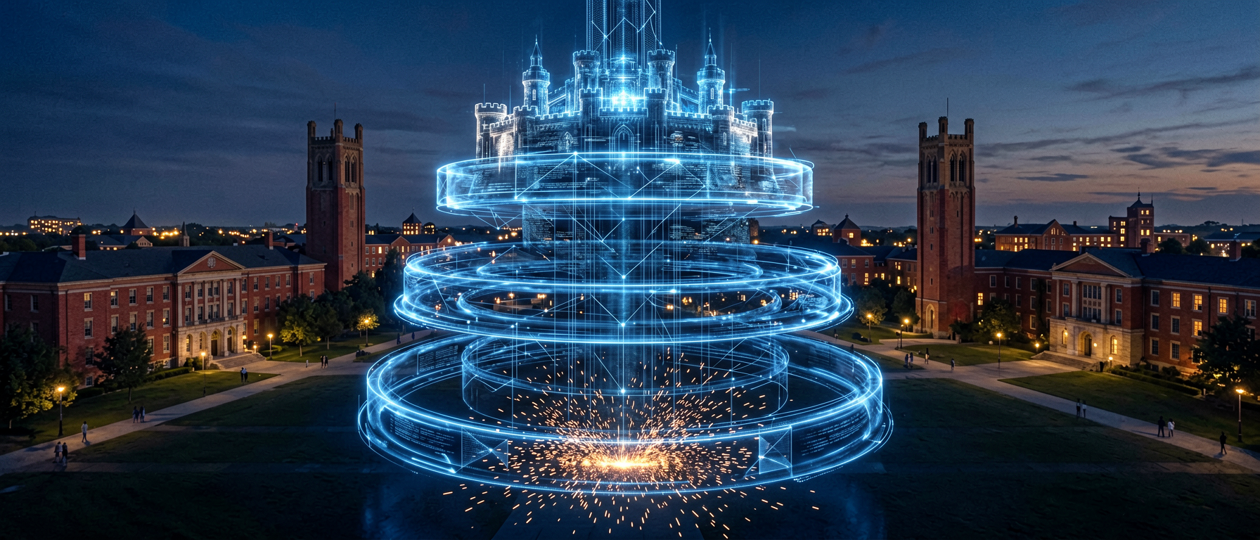 Abstract visualization of cybersecurity program growth and maturity