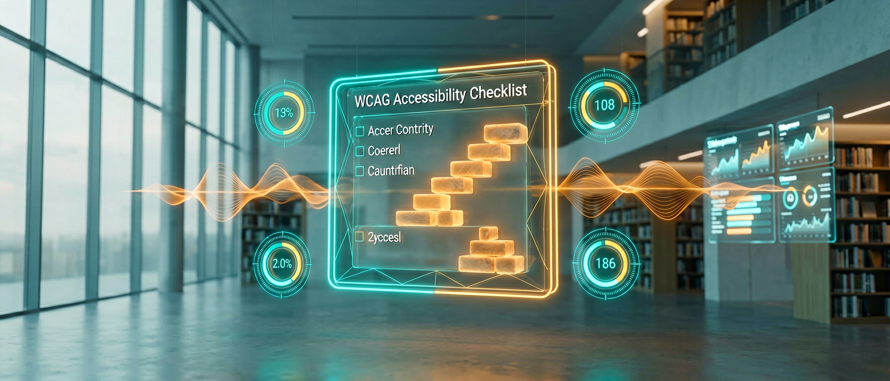 Diverse campus community engaging with accessible digital tools