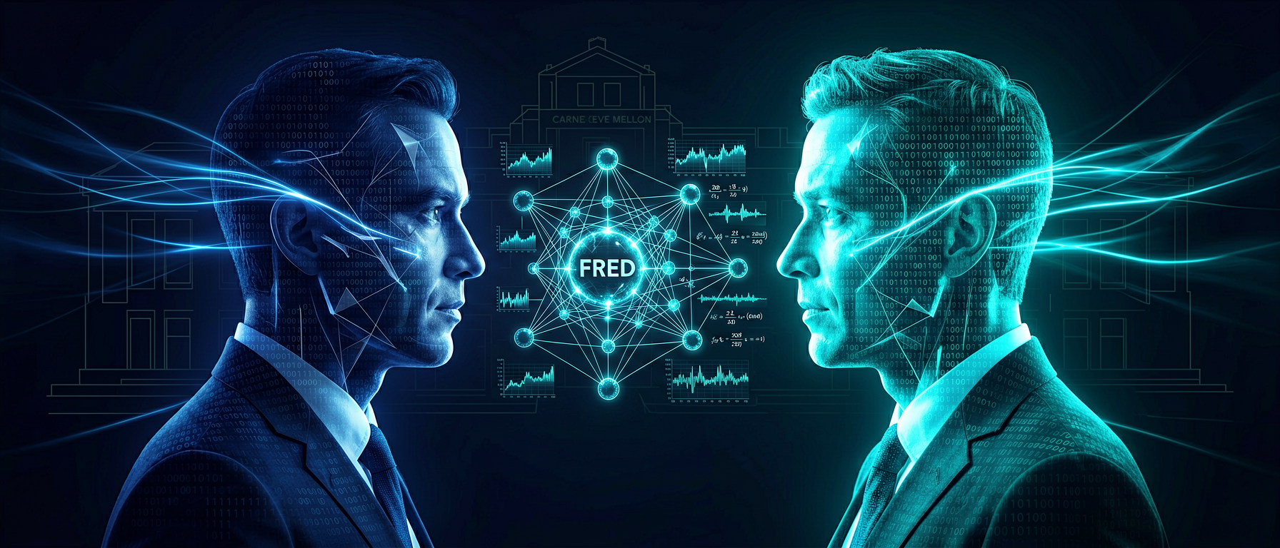 Abstract visualization of digital twin GPT leadership assistants